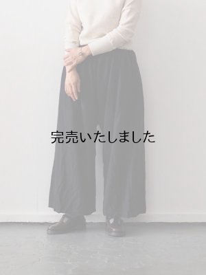 画像1: jujudhau(ズーズーダウ) FLARE PANTS-フレアパンツ-ブラック