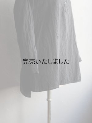 画像8: jujudhau(ズーズーダウ) HENRY SHIRTS-ヘンリーシャツ- リネンコットンブラック