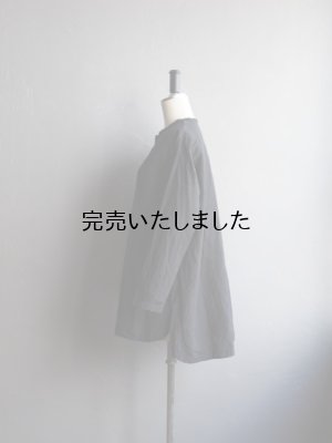 画像2: jujudhau(ズーズーダウ) HENRY SHIRTS-ヘンリーシャツ- リネンコットンブラック
