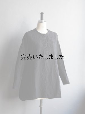 画像4: jujudhau(ズーズーダウ) HENRY SHIRTS-ヘンリーシャツ- リネンコットンブラック