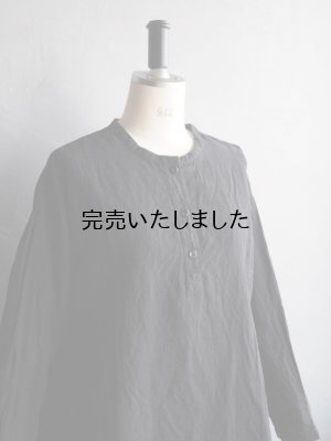 画像5: jujudhau(ズーズーダウ) HENRY SHIRTS-ヘンリーシャツ- リネンコットンブラック