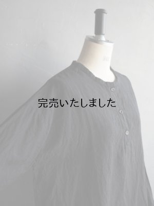 画像7: jujudhau(ズーズーダウ) HENRY SHIRTS-ヘンリーシャツ- リネンコットンブラック