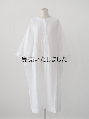 画像1: jujudhau(ズーズーダウ) DAIKEI DRESS-ダイケイドレス- リネンコットンホワイト