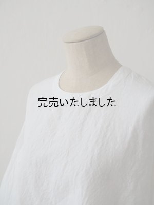 画像5: jujudhau(ズーズーダウ) SMALL NECK SHIRTS-スモールネックシャツ- リネンコットンホワイト
