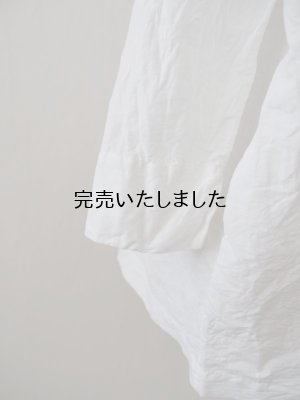 画像8: jujudhau(ズーズーダウ) SMALL NECK SHIRTS-スモールネックシャツ- リネンコットンホワイト