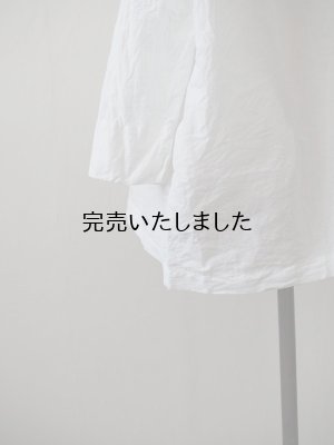 画像9: jujudhau(ズーズーダウ) SMALL NECK SHIRTS-スモールネックシャツ- リネンコットンホワイト