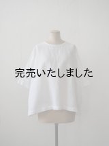  jujudhau(ズーズーダウ) WIDE SHIRTS-ワイドシャツ- リネンコットンホワイト