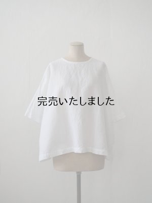 画像1:  【再入荷】jujudhau(ズーズーダウ) WIDE SHIRTS-ワイドシャツ- リネンコットンホワイト
