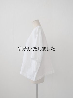 画像2:  【再入荷】jujudhau(ズーズーダウ) WIDE SHIRTS-ワイドシャツ- リネンコットンホワイト