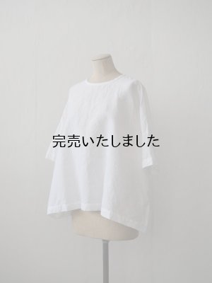 画像4:  【再入荷】jujudhau(ズーズーダウ) WIDE SHIRTS-ワイドシャツ- リネンコットンホワイト