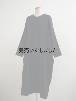 画像4: jujudhau(ズーズーダウ) BUTTON DRESS-ボタンドレス- ウールコットンブラック