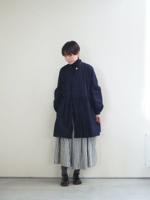 画像18: jujudhau(ズーズーダウ) GATHER SKIRT-ギャザースカート- ウールコットンストライプ