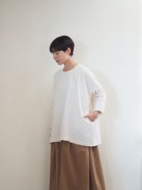 jujudhau(ズーズーダウ) SMALL NECK SHIRTS-スモールネックシャツ- ネップナチュラル