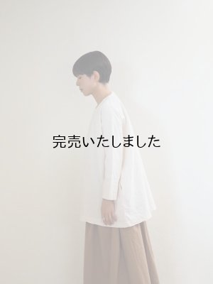 画像2: jujudhau(ズーズーダウ) SMALL NECK SHIRTS-スモールネックシャツ- ネップナチュラル