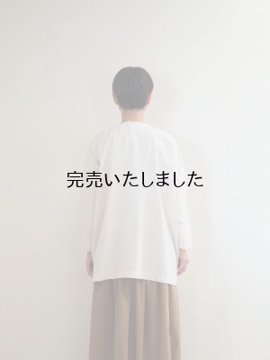 画像3: jujudhau(ズーズーダウ) SMALL NECK SHIRTS-スモールネックシャツ- ネップナチュラル