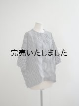 jujudhau(ズーズーダウ) GATHER SHIRTS-ギャザーシャツ-ギンガムチェック