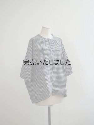 画像1: jujudhau(ズーズーダウ) GATHER SHIRTS-ギャザーシャツ-ギンガムチェック