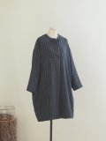 jujudhau(ズーズーダウ) BUTTON COAT STRIPE