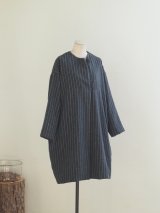 jujudhau(ズーズーダウ) BUTTON COAT STRIPE