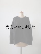 jujudhau(ズーズーダウ) FLY FRONT SHIRTS-フライフロントシャツ- リネンコットンブラック