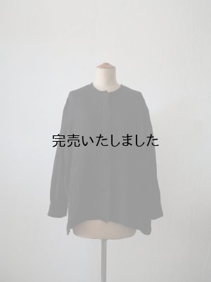 画像1: jujudhau(ズーズーダウ) FLY FRONT SHIRTS-フライフロントシャツ-リネンウールHB