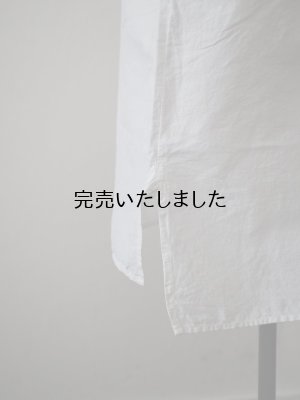 画像9: jujudhau(ズーズーダウ) STAND COLLAR DRESS-スタンドカラードレス- LINEN COTTON WHITE