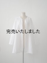 jujudhau(ズーズーダウ) SHIRTS JACKET-シャツジャケット- LINEN COTTON WHITE