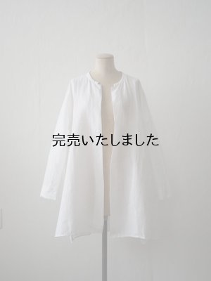 画像1: jujudhau(ズーズーダウ) SHIRTS JACKET-シャツジャケット- LINEN COTTON WHITE