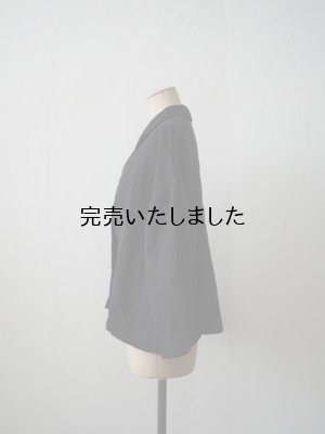 画像2: jujudhau(ズーズーダウ) TAILORED JACKET-テイラードジャケット- LINEN H.B.BLACK