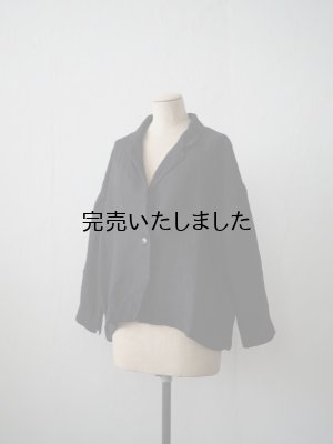画像4: jujudhau(ズーズーダウ) TAILORED JACKET-テイラードジャケット- LINEN H.B.BLACK