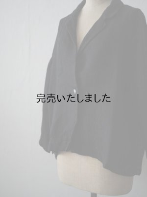 画像7: jujudhau(ズーズーダウ) TAILORED JACKET-テイラードジャケット- LINEN H.B.BLACK