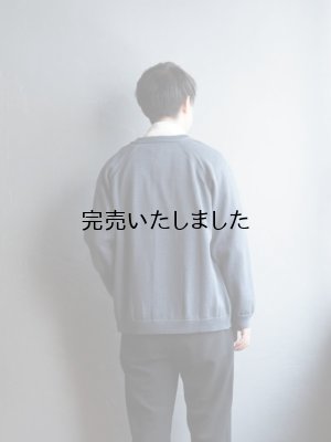 画像3: 【再入荷】Still By Hand(スティルバイハンド) コットンラグランスリーブクルーネックカーディガン ブルーグレー