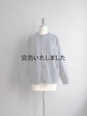 画像7: 【再入荷】Still By Hand(スティルバイハンド) コットンラグランスリーブクルーネックカーディガン ブルーグレー