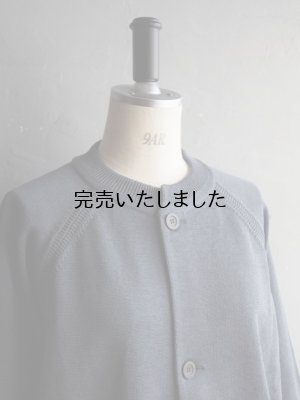 画像10: 【再入荷】Still By Hand(スティルバイハンド) コットンラグランスリーブクルーネックカーディガン ブルーグレー
