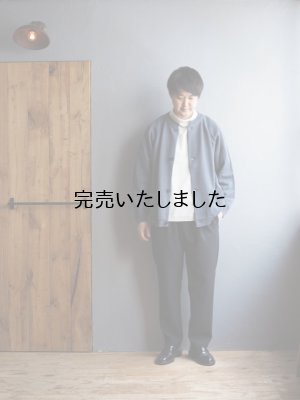 画像20: 【再入荷】Still By Hand(スティルバイハンド) コットンラグランスリーブクルーネックカーディガン ブルーグレー