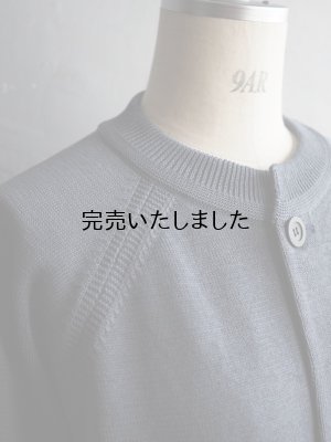 画像11: 【再入荷】Still By Hand(スティルバイハンド) コットンラグランスリーブクルーネックカーディガン ブルーグレー