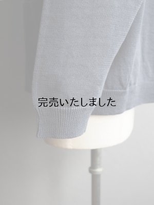 画像15: 【再入荷】Still By Hand(スティルバイハンド) コットンラグランスリーブクルーネックカーディガン ブルーグレー