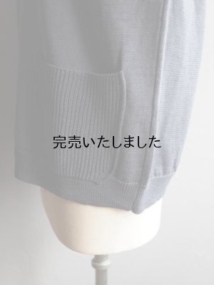 画像16: 【再入荷】Still By Hand(スティルバイハンド) コットンラグランスリーブクルーネックカーディガン ブルーグレー