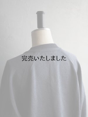 画像17: 【再入荷】Still By Hand(スティルバイハンド) コットンラグランスリーブクルーネックカーディガン ブルーグレー