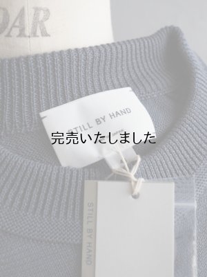 画像19: 【再入荷】Still By Hand(スティルバイハンド) コットンラグランスリーブクルーネックカーディガン ブルーグレー