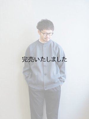 画像4: 【再入荷】Still By Hand(スティルバイハンド) コットンラグランスリーブクルーネックカーディガン ブルーグレー