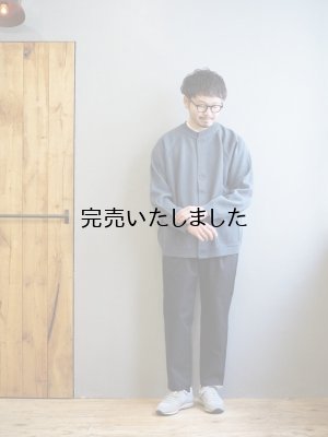 画像21: 【再入荷】Still By Hand(スティルバイハンド) コットンラグランスリーブクルーネックカーディガン ブルーグレー