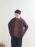 Still By Hand(スティルバイハンド) ニットブルゾン メランジブラウン
