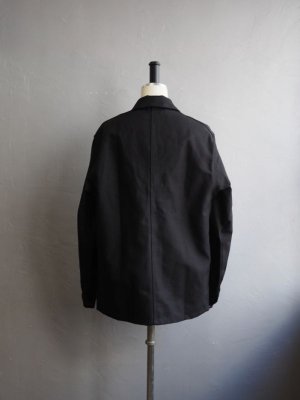 画像6: Le Laboureur(ルラブルール)-VESTON LINEN-カバーオールジャケット ブラックリネンコットン