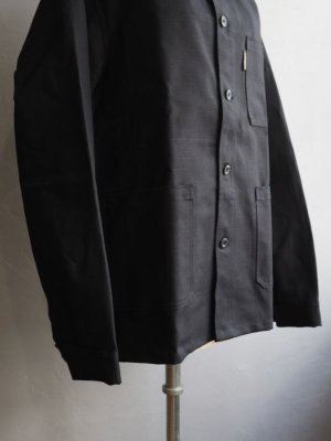 画像11: Le Laboureur(ルラブルール)-VESTON LINEN-カバーオールジャケット ブラックリネンコットン