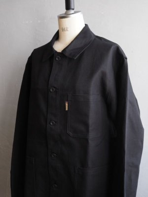 画像12: Le Laboureur(ルラブルール)-VESTON LINEN-カバーオールジャケット ブラックリネンコットン