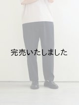 LA MOND(ラモンド) W PEACH SKIN PANTS-ブラック