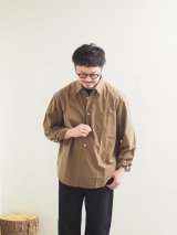 ENDS and MEANS(エンズアンドミーンズ) Aldous Shirts ピーカンブラウン