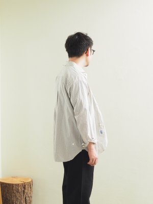 画像2: allinone(オールインワン) FLYING KIWI shirts old check ホワイトチェック