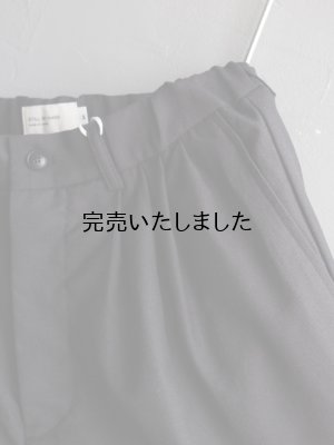 画像9: Still By Hand(スティルバイハンド) ウールナイロン4タックテーパードスラックス インクブラック